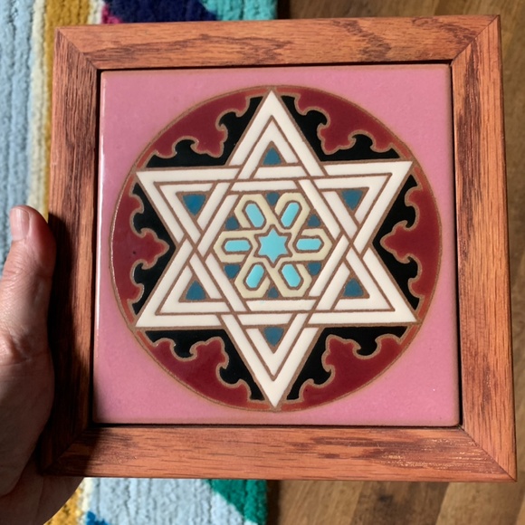 Framed Star of David Tile - Picture 5 of 9